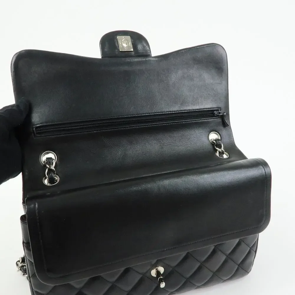Chanel Lambskin Leather Classic Flap Bag 30 Black